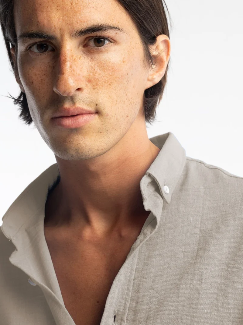 جيستو GIESTO Oversized Button-Up Long Sleeve Shirt